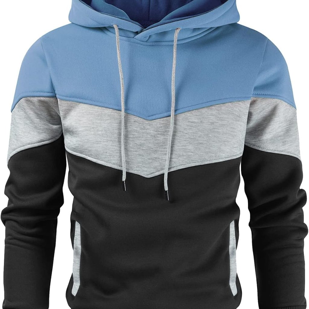 Soft Cotton-Polyester Blend Hoodie - Xx-Large In Stylish Blue, Grey, Black